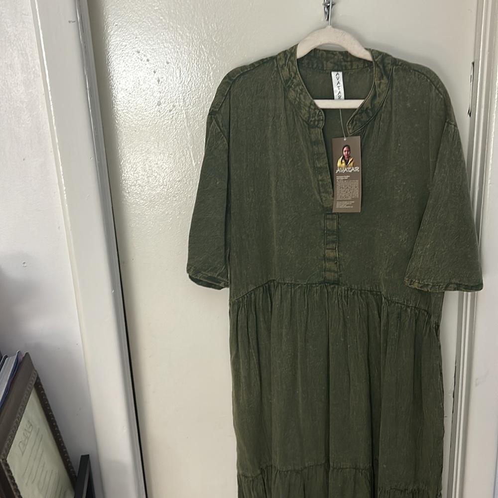 NWT Avatar Maxi Dress- Stone Wash Cotton - Size Medium